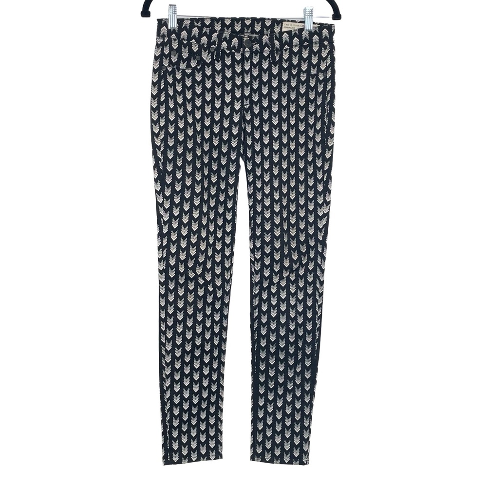 Rag & Bone Women's Black & White New Arrow Print Legging Size 27 - Picture 2 of 10